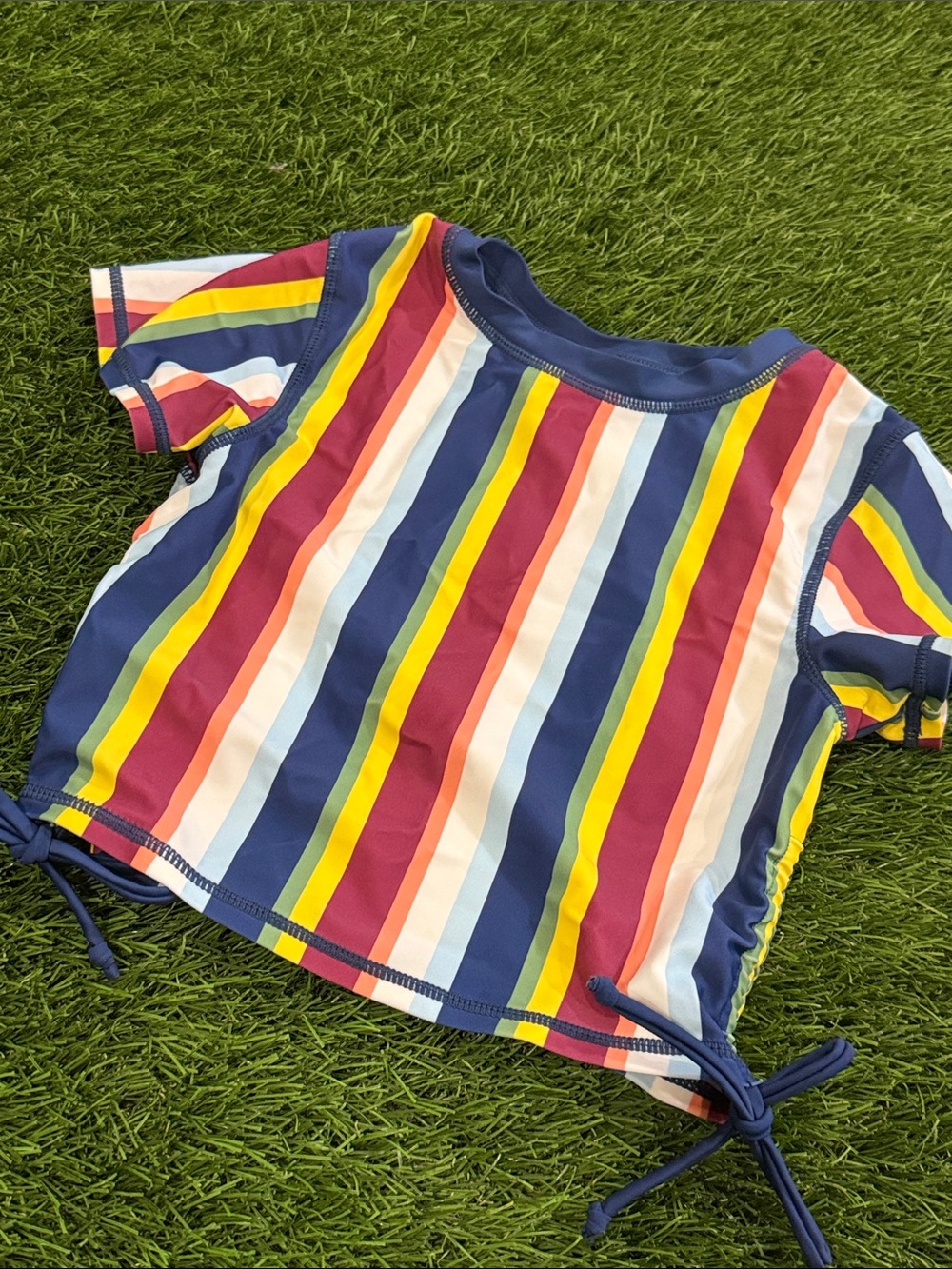 Ruffle Butts Short Sleeve Rashguard Swim top
